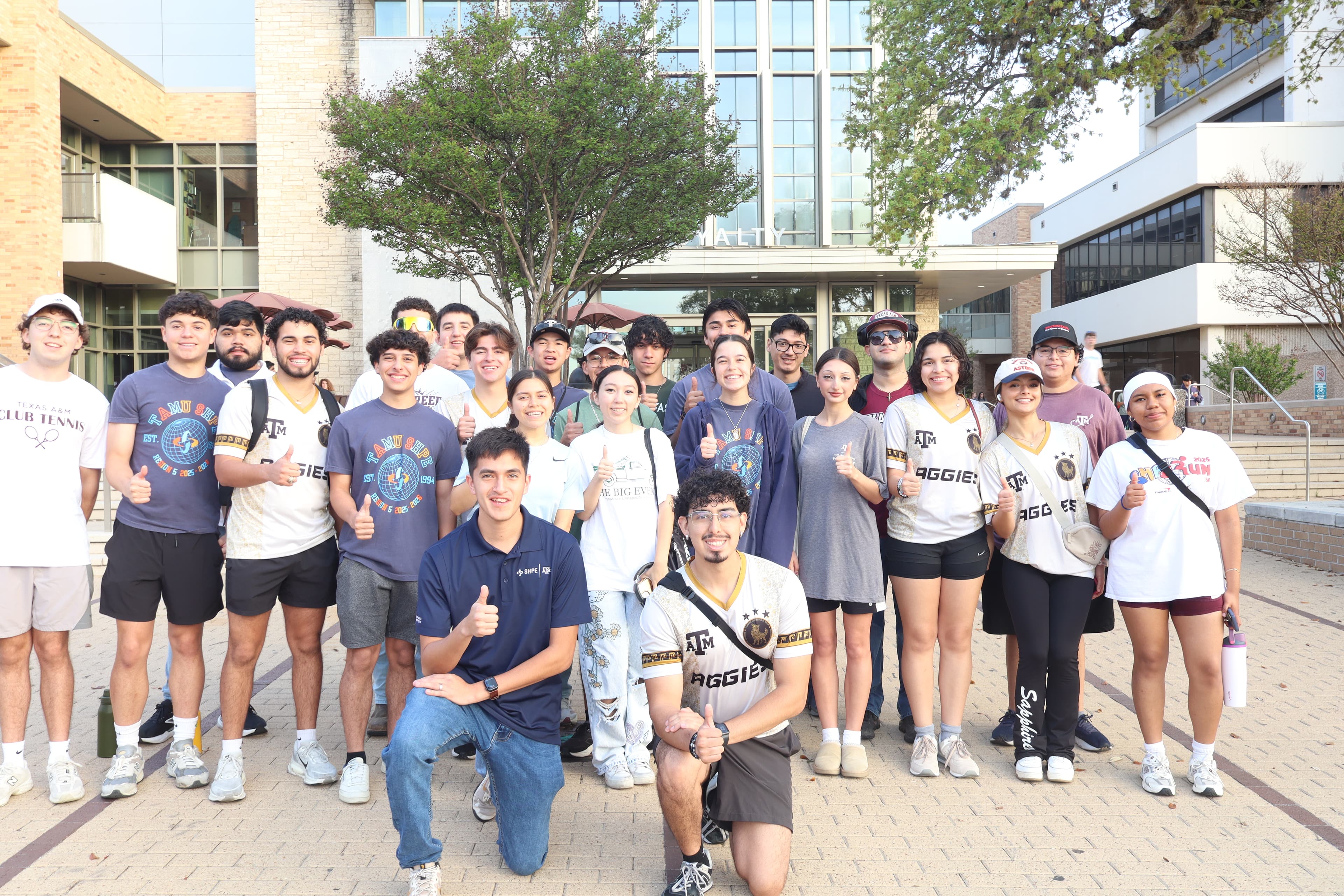 Texas A&M SHPE members at a large chapter event