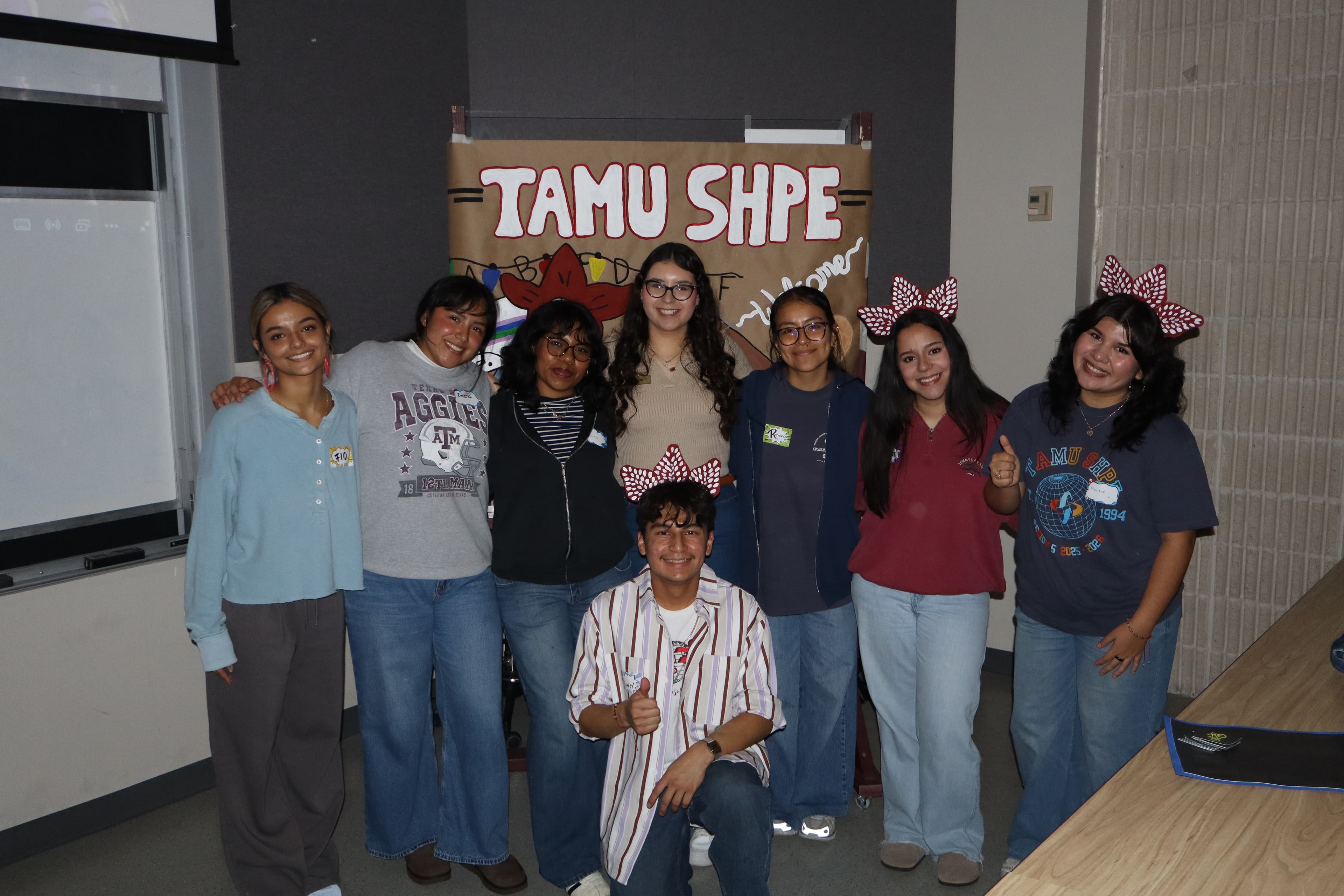 Texas A&M SHPE members at new member retreat